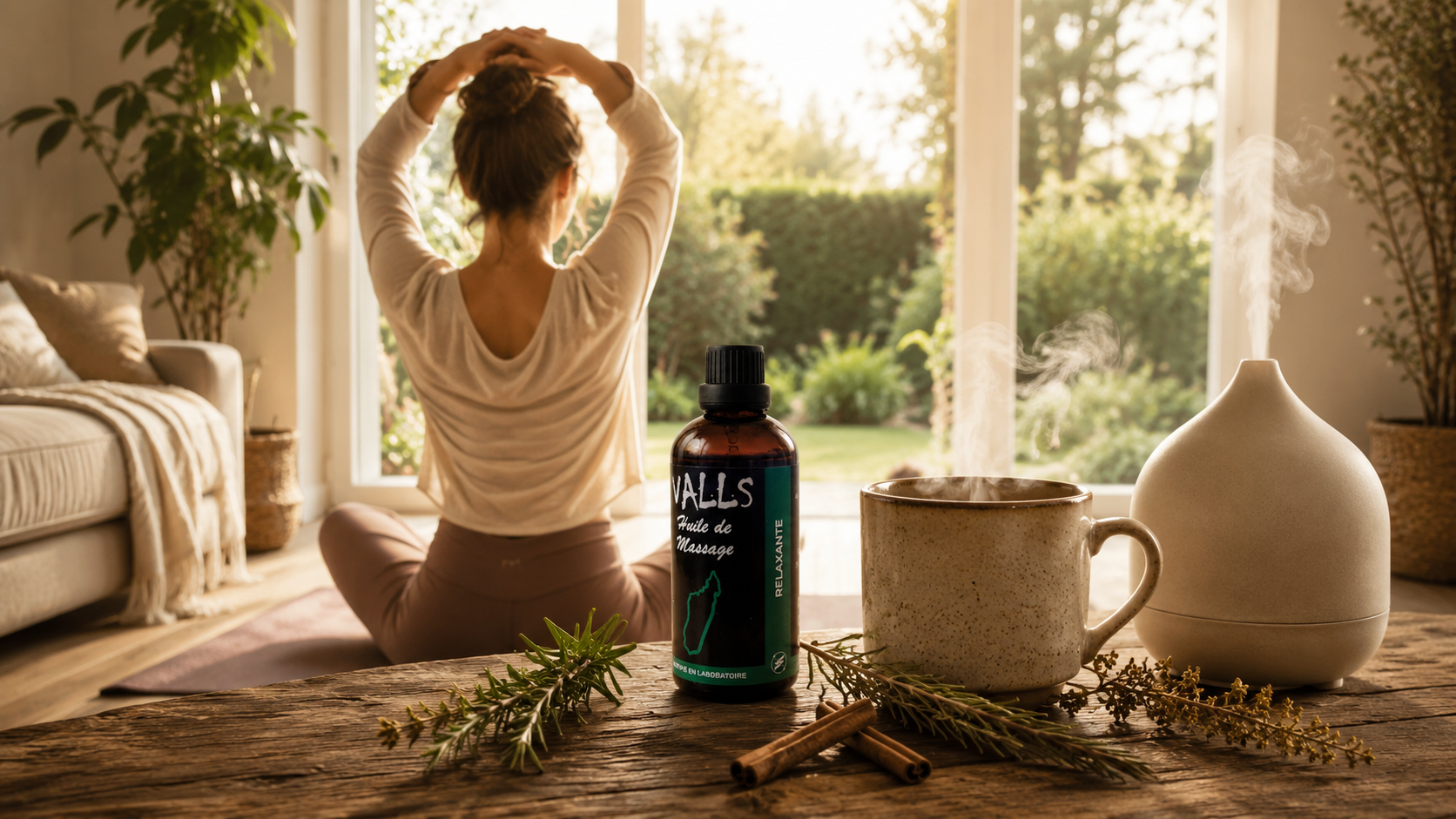 Routine du matin : étirements doux et auto-massage