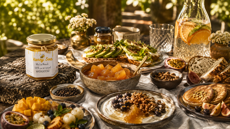 5 Recettes Fraîches pour un Brunch Estival Réussi : Miels Rares, Confitures Artisanales et Épices de Madagascar