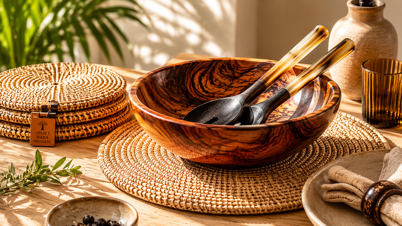 Art de la table malgache : luxe brut artisanal