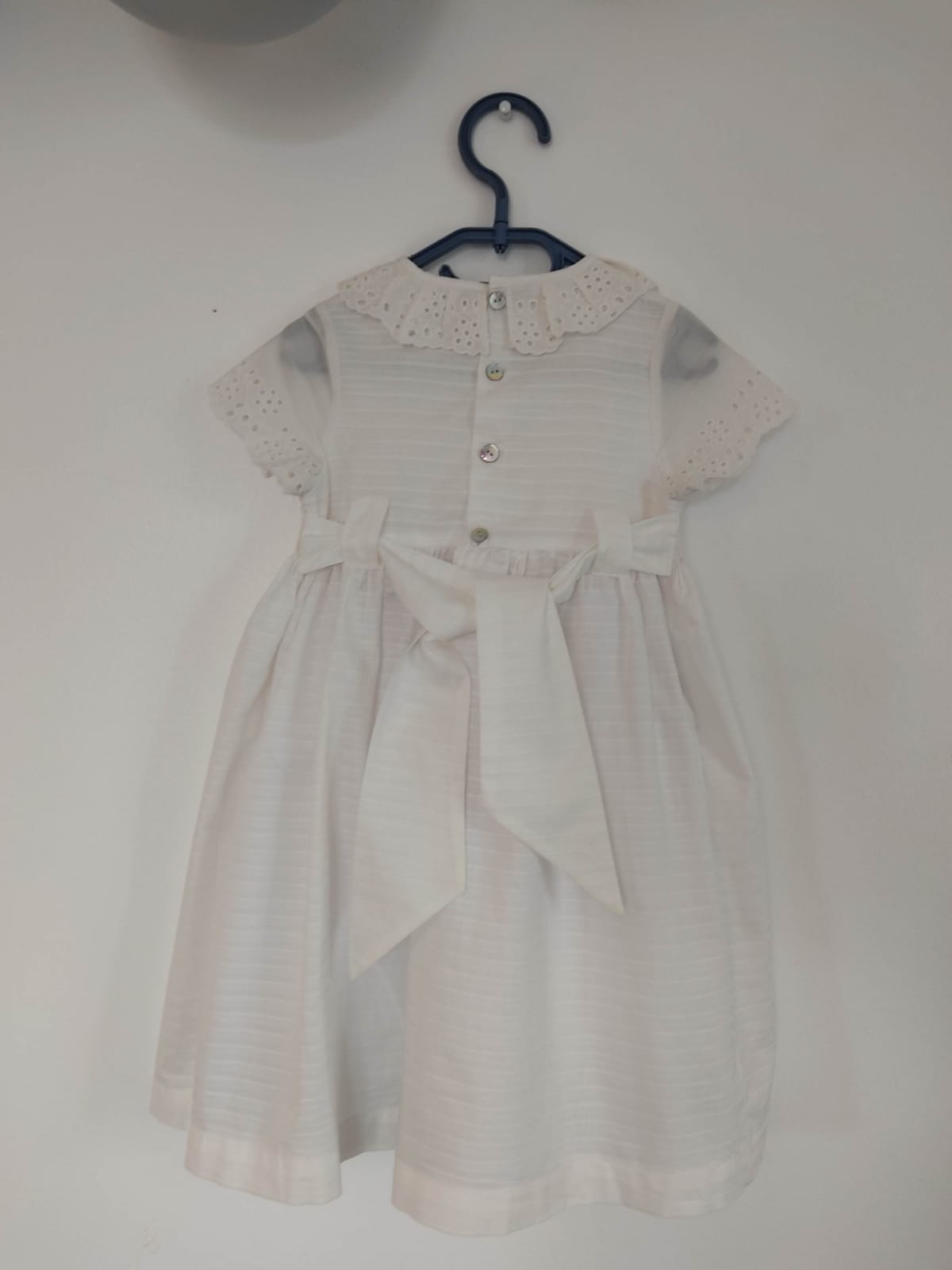 Robe smock blanc - col claudine