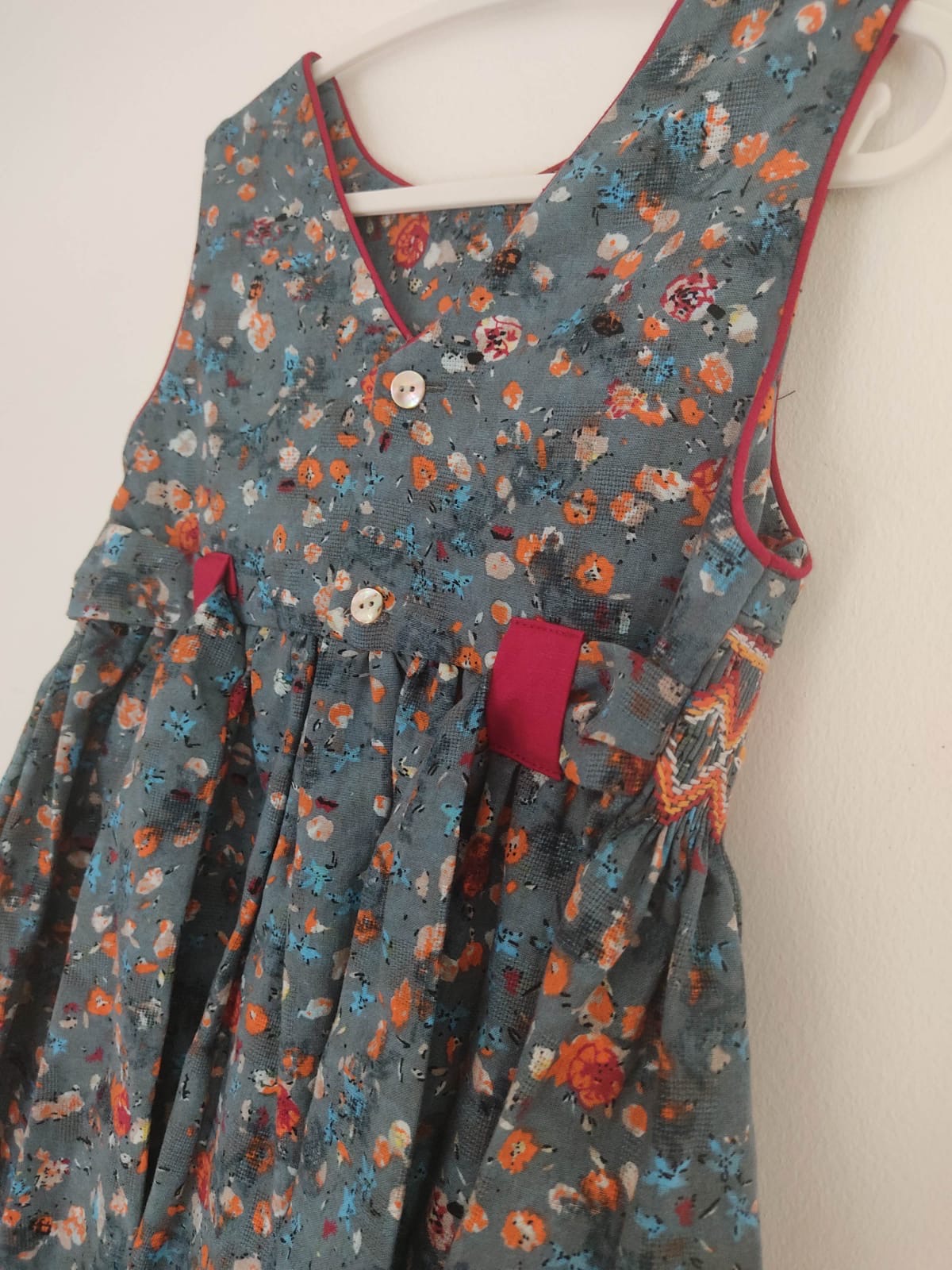 Robe smock imprimée florale