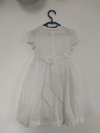 Robe smock blanc motifs fleurs