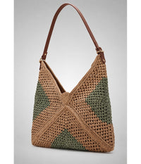 Sac Enveloppe – Raphia Naturel et Cuir de Zébu