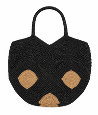 Sac Cœur en Raphia Naturel