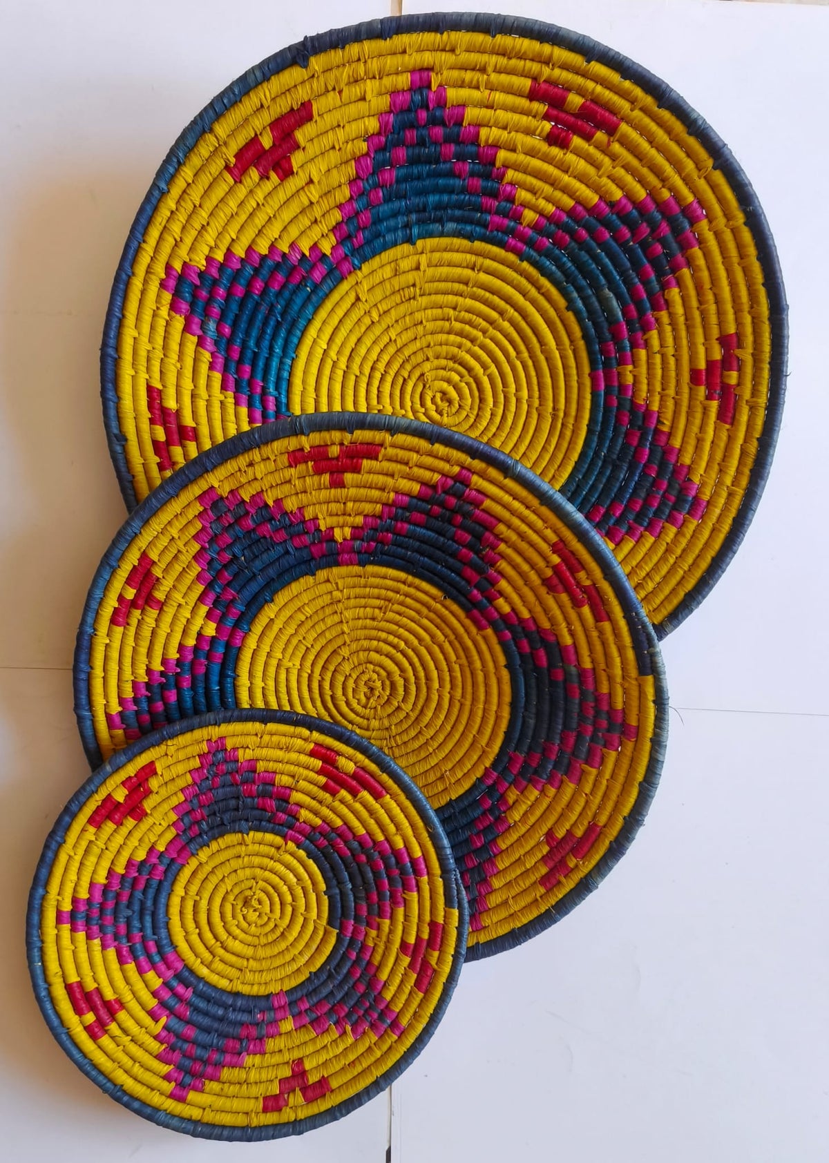 Déco murale en sisal - série de 3