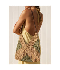 Sac Enveloppe – Raphia Naturel et Cuir de Zébu