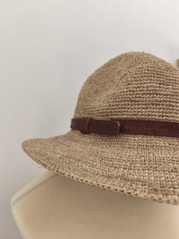 Chapeau en Raphia et Cuir de Zébu - modèle B