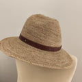 Chapeau en Raphia et Cuir de Zébu - modèle B