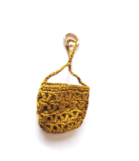 Bijou de sac en raphia naturel - Porte-clés artisanal | Modèle G