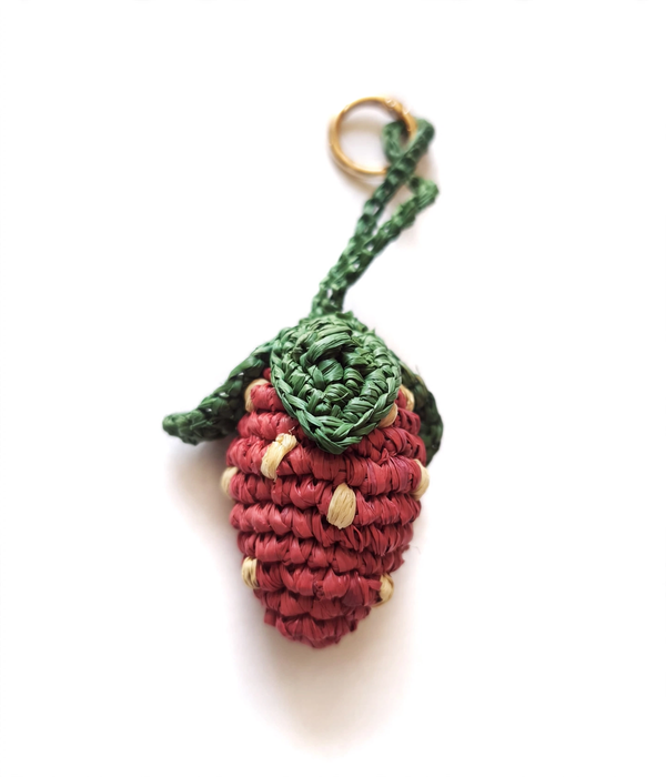 Bijoux de sac en raphia naturel - Porte-clés artisanal | Modèle L