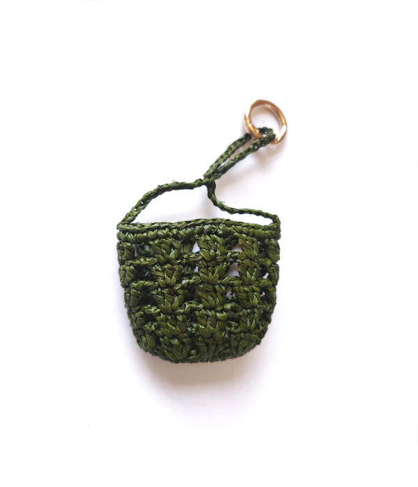 Bijoux de sac en raphia naturel - Porte-clés artisanal | Modèle G