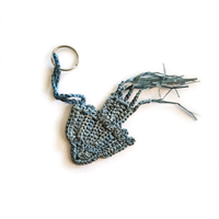 Bijoux de sac en raphia naturel - Porte-clés artisanal | Modèle E