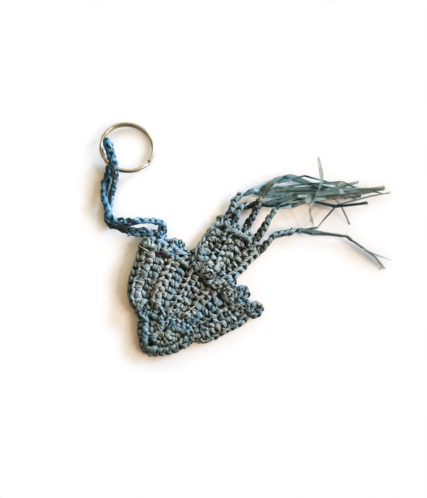 Bijoux de sac en raphia naturel - Porte-clés artisanal | Modèle E