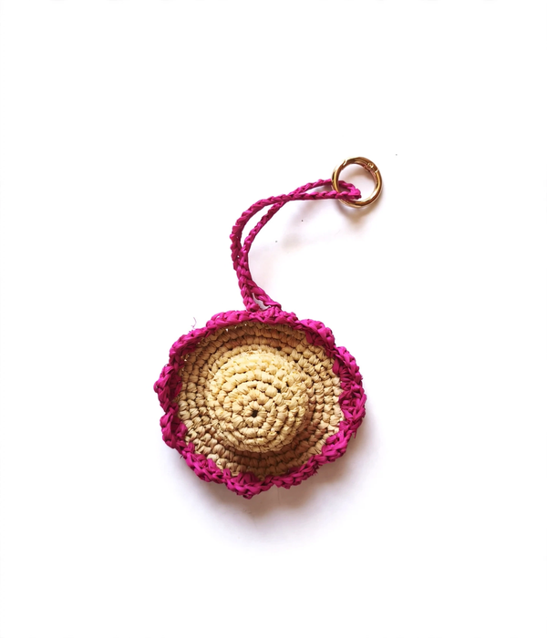 Bijoux de sac en raphia naturel - Porte-clés artisanal | Modèle N