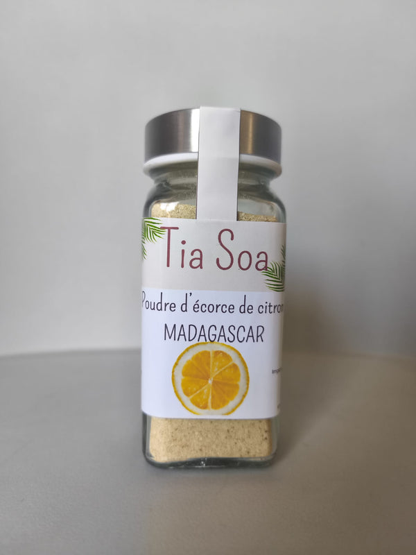 Poudre d'écorce de citron de Madagascar