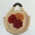 Sac Cabas Rond en Raphia Naturel