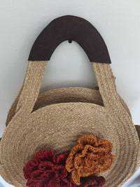 Sac Cabas Rond en Raphia Naturel