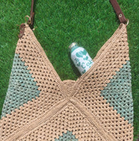 Sac Enveloppe – Raphia Naturel et Cuir de Zébu
