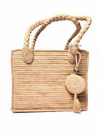 Petit Panier en Raphia – Détails Bois et Raphia